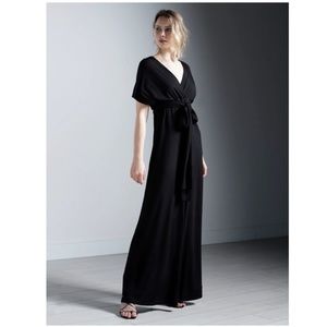 Aumnie INFINITY Multiway Hatch Drape Jumpsuit Wide Flare Legs - Black NWT